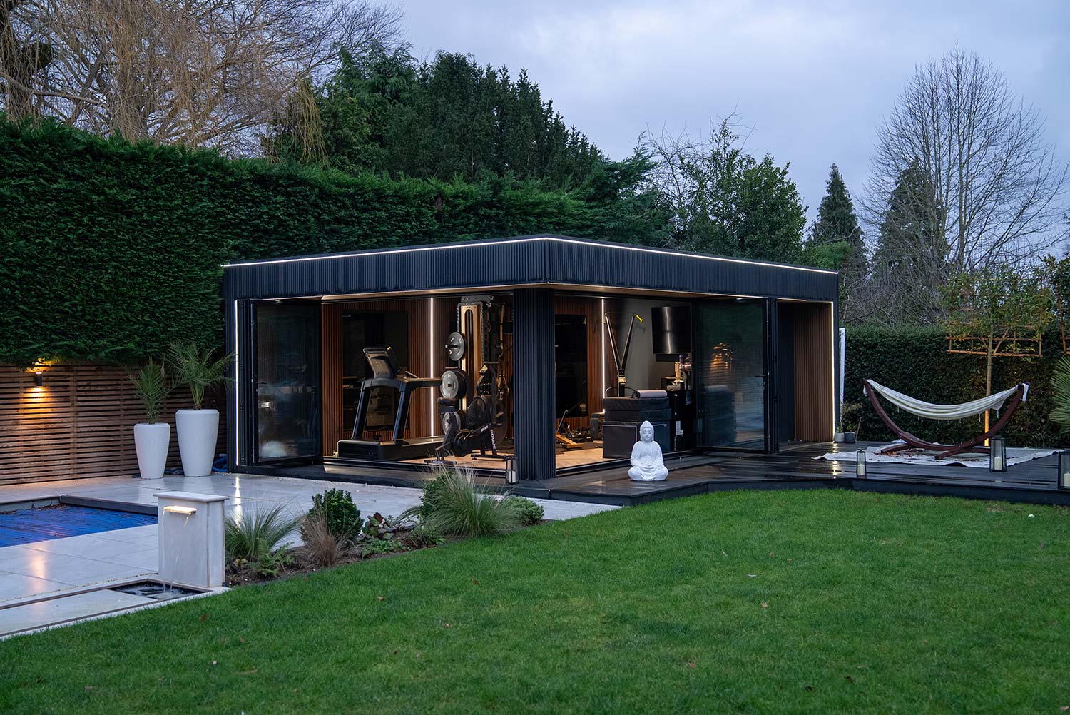 Completed luxury garden gym and leisure room